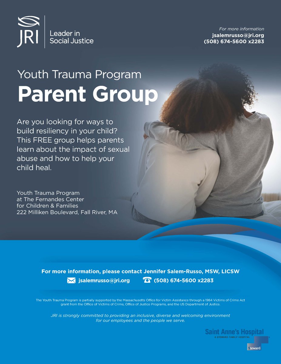 GFRPartners's tweet photo. Check out these great, upcoming groups being offered at the Youth Trauma Program; a Justice Resource Institute program. https://t.co/U6dUSovhBS