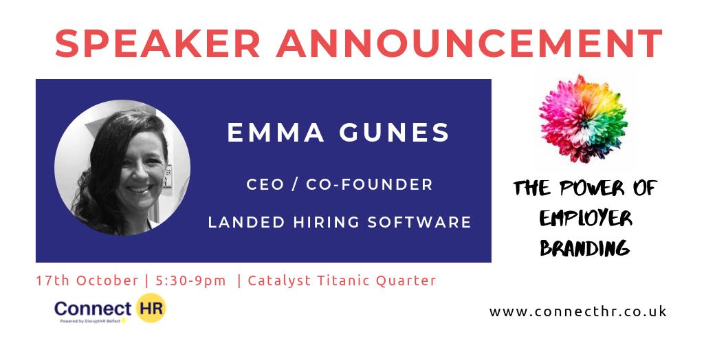 We're pleased to welcome @EmmaGunes  as a speaker at #ConnectHR next month!

As CEO of LANDED Hiring Software, Emma and is passionate about helping companies maximise their #EmployerBrand during the #recruitment process. 

Tickets are limited to 50: bit.ly/2lIGSLC