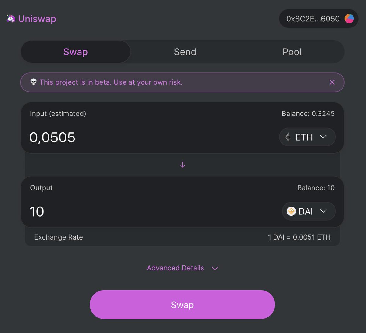 borgetsebastien's tweet photo. My first #DAI purchase experience with @UniswapExchange @wearekickback and @MakerDAO for the #DAISuki Meetup at @EFDevcon #Devcon5
#Crypto #AlwaysAFirstTime #DAI #stablecoin https://t.co/vqIikf8zxp