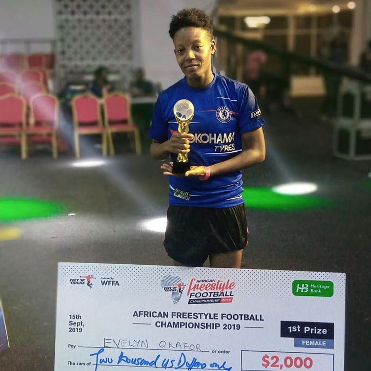ChukwuebukaFEnt's tweet photo. Congratulations Evelyn Okafar
The 2019 African freestyle champion who is also 3rd Nigerian best Freestyler
#chukwuebukafreestyleentertainment celebrate u
#Nigerianfreestylers @Feetandtricks
#evelynokafor #chukwuebukafreestyleentertainment #sfftp #sffc #affc19 https://t.co/Ft8rWhnKUo
