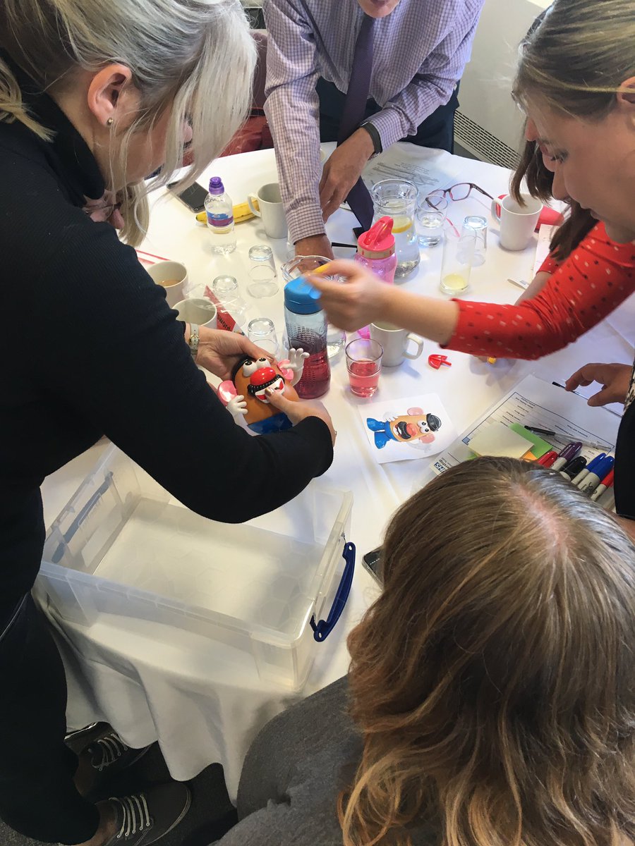 LYPFT_Improve's tweet photo. A proud moment for the CI team as our continuous improvement support officer @LaurenCBelford introduces @LeedsandYorkPFT Team Coordinators to the Mrs and Mrs Potato head game #learning #operationaldefinition #TEAMCI https://t.co/j1RSxwKwem