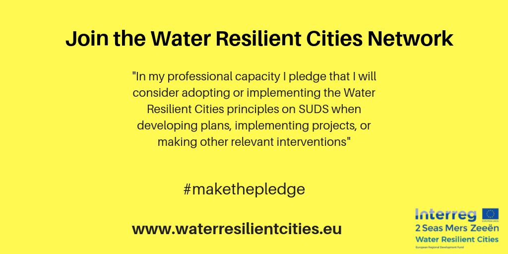 Join the FREE Water Resilient Cities Network and #makethepledge about #waterresilience  bit.ly/2J4oupH   #SuDs