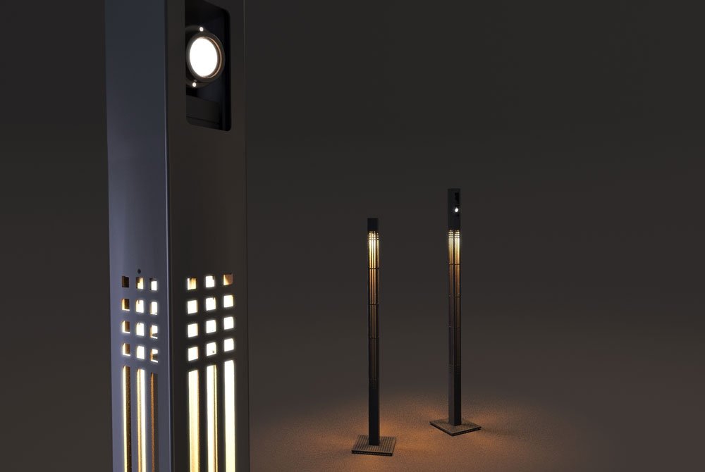 Meshlightinguk's tweet photo. Mesh Lighting are proud to showcase Creille-that-grows at the [d]arcoom this week. 
This luminaire was developed out of a need of re-introducing nature in public realm.
It has an integrated plant support into ground connecting foundation

#darc_room #lightingdesign #technilum https://t.co/mXKc5jQ1qy