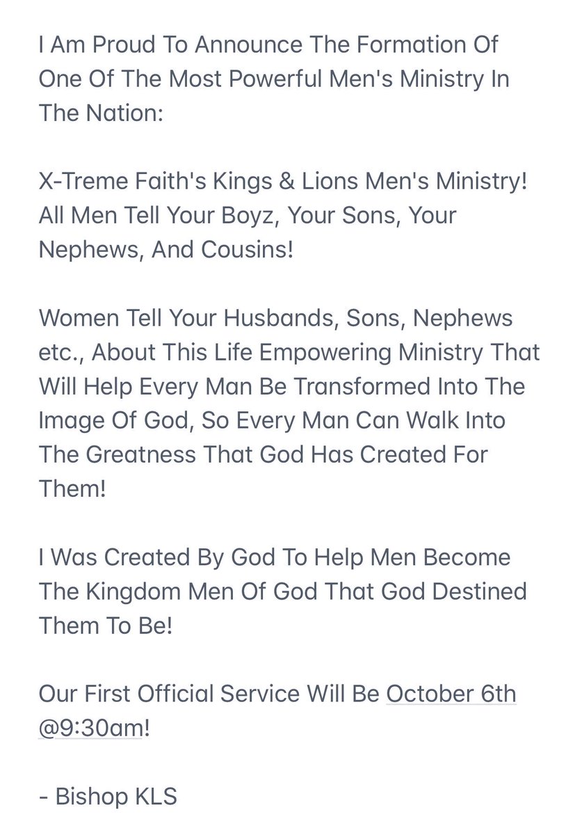 gboct's tweet photo. SAVE THE DATE!!!
#xtremefaith #kingsandlions @BishopKLSmith https://t.co/nTa7hGeIpA