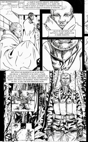mauroed79's tweet photo. Da queste anticipazioni, mi sembra che #Adam, #graphicnovel di prossima pubblicazione a cura del quotidiano La Verità, voglia proporre addirittura un'immagine demoniaca del migrante, tanto per non alimentare odio, #razzismo e rabbia sociale #immigrazione  https://t.co/rbRFWRD8v4 https://t.co/Bnyn3ImMdV