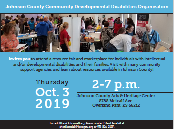 Johnson County County Developmental Disabilities Organization is hosting their Second Annual CDDO Resource Fair on Thursday, October 3rd from 2:00-7:00 PM at the Johnson County Arts and Heritage Museum. facebook.com/events/6914256…