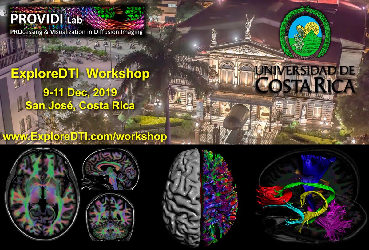 Alexander Leemans (@alex_leemans) on Twitter photo Just to let you know that registration is open for our next <a href="/ExploreDTI/">ExploreDTI</a> workshop!
When: 9-11 December, 2019
Where: San José, Costa Rica
Details: exploredti.com/workshop
Please RT! Just to let you know that registration is open for our next <a href="/ExploreDTI/">ExploreDTI</a> workshop!
When: 9-11 December, 2019
Where: San José, Costa Rica
Details: exploredti.com/workshop
Please RT!