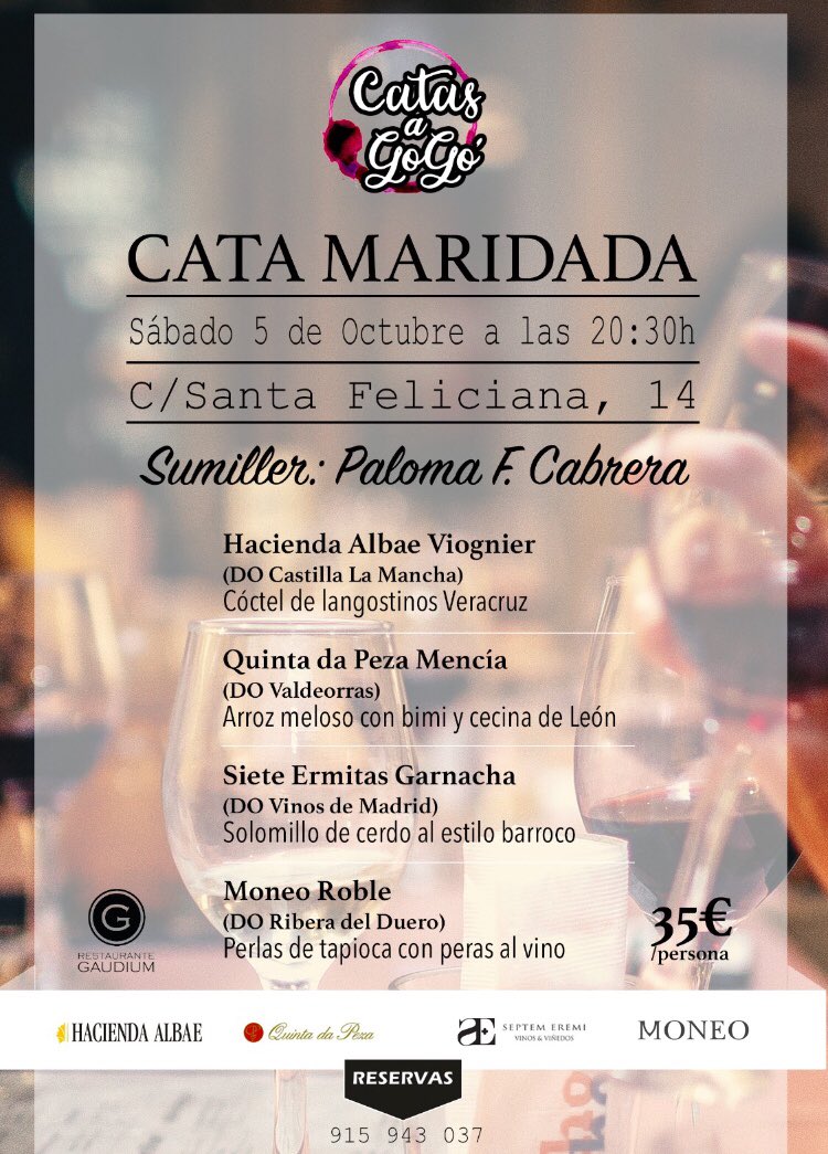 Empezamos el curso con un plan lleno de vinos buenos y cosas ricas (y con ganas mil de que vengas a probarlo todo ☺️). Ojito que hay que apuntarse 😎