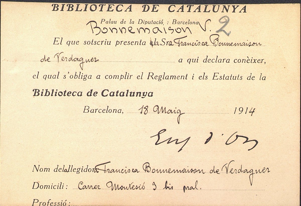 BiblioCatalunya's tweet photo. #ConeixBC 🔴 Entre els primers usuaris de la Biblioteca de Catalunya trobem noms il·lustres com Francesca Bonnemaison, Lluís Domènech i Muntaner, Antoni Rovira i Virgili, Carme Karr i Carles Riba, entre altres. La llista sencera, a l'enllaç! 👇🏻
➡️https://t.co/gkkGKiGf6p https://t.co/x94P04QN4s