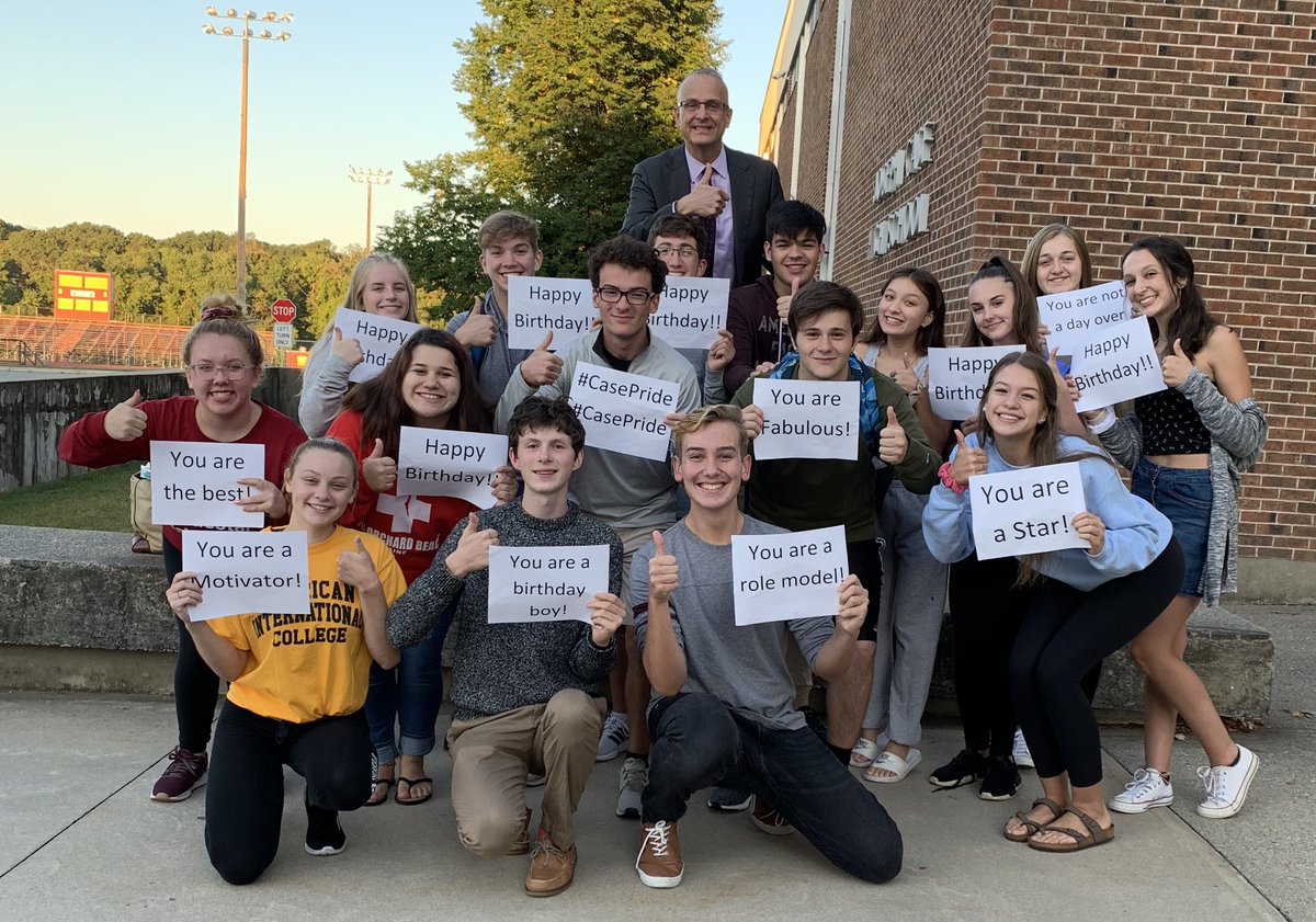 casehighprinc's tweet photo. How’s this for a greeting to school this morning BEFORE 7 a.m. with #positivesigns in hand?
 
#humbled and #blessed https://t.co/2Fv9z9kzhJ