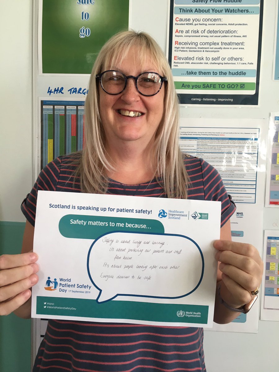 Jan Duncan telling us what matters to her about patient safety #spsp #WorldPatientSafetyDay <a href="/NHSGrampian/">NHS Grampian</a> <a href="/DrGrays_Elgin/">Dr Gray's Hospital</a>