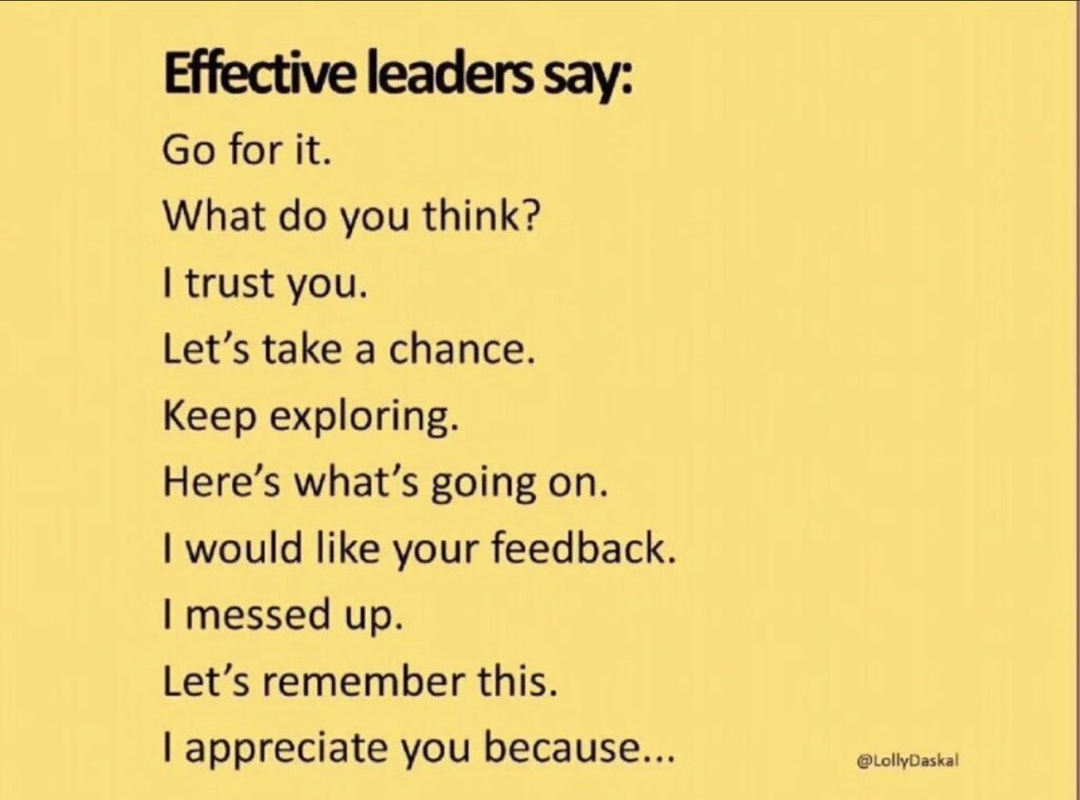 This 👏🏼👏🏼👏🏼 #EffectiveLeaders