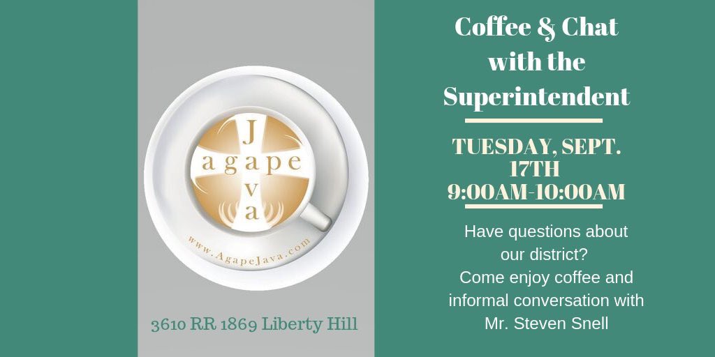 lhisdcomms's tweet image. Looking forward to meeting you this morning at the kick off of our Coffee & Chat series this school year with our Superintendent Snell. #javachat Steve Snell