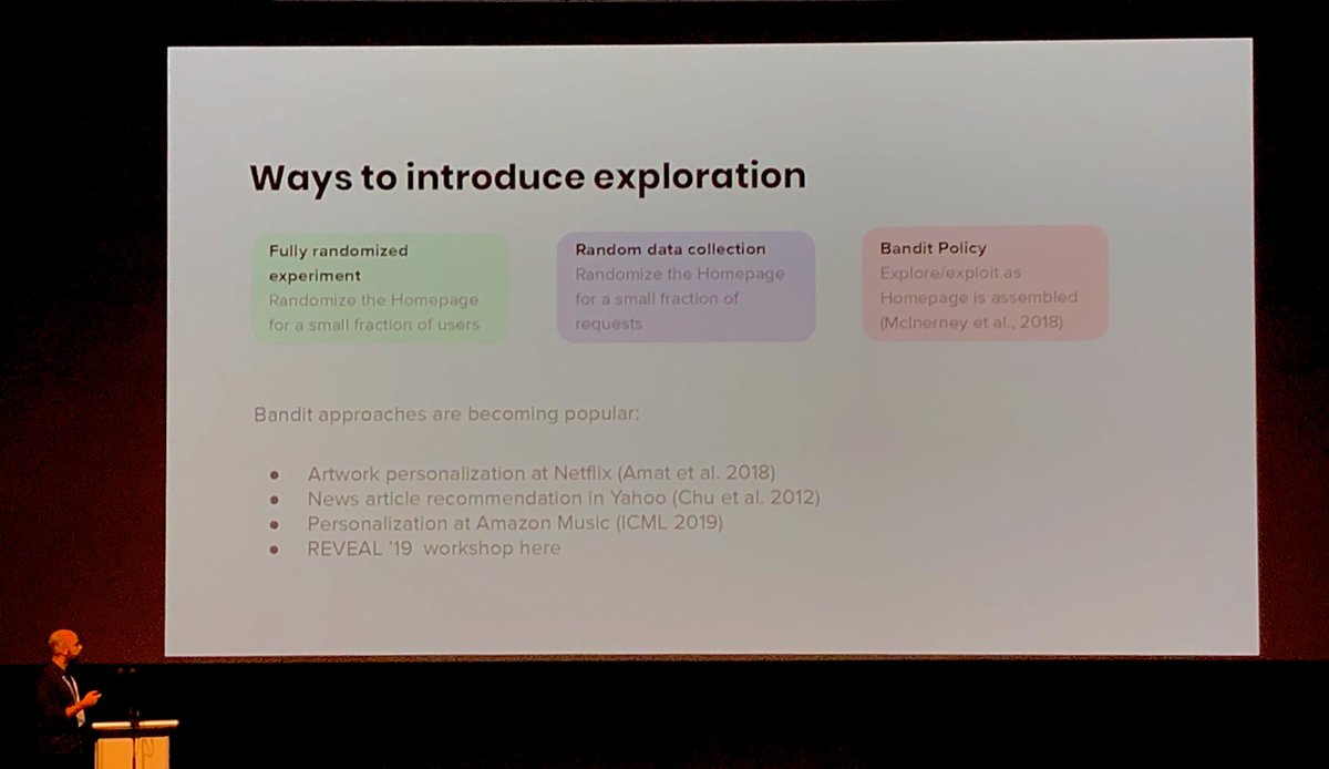 Spotify introduces randomness on the homepage to break user bubble filter and diversify recommendation #recsys2019