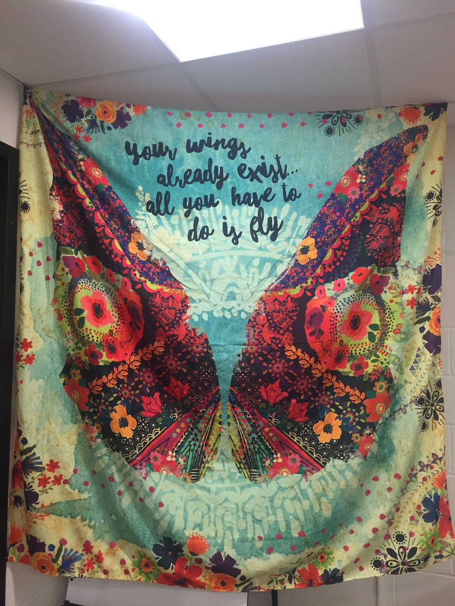MrsPimentelAMD's tweet photo. Beautiful tapestry (with an even more beautiful message) straight from Guatemala! Thanks @MsAndersonAMD for the wonderful addition to our classroom!! 🦋 https://t.co/M5hXMZNFHO