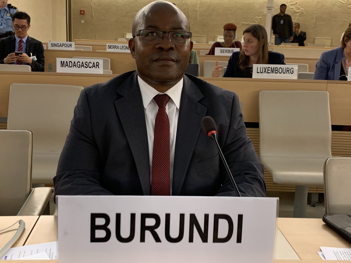 willynyamitwe's tweet photo. 🔵 Déclaration de Amb. @TabuRenovat, Représentant Permanent de la République du #Burundi à #Genève, à l’occasion du dialogue interactif sur le Burundi. #CDH42
#HRC42 https://t.co/31bisVEvKq