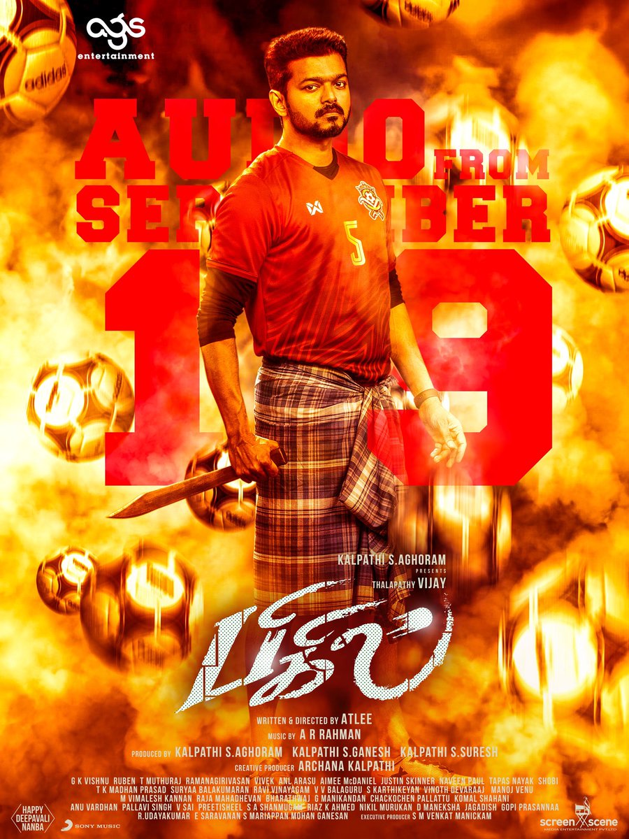 #Verithanam 🔥🔥🔥 #Bigil ♥️ #BIGILAudioFromSept19 @Ags_production @actorvijay @Atlee_dir @arrahman #Nayanthara @am_kathir @dop_gkvishnu @muthurajthangvl @gopiprasannaa @Lyricist_Vivek @Screensceneoffl @SonyMusicSouth