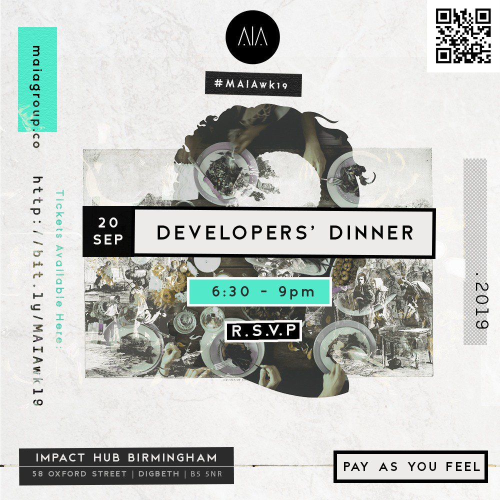 we_are_maia's tweet photo. Just FOUR places left for The Developers' Dinner!

Through the context of each other's work, we'll learn how traditional definitions of 'development' are being challenged &amp; offer critical thoughts about how culture is shaped.

RSVP only: https://t.co/ukYuY22Ww9 https://t.co/CahHabPzIj