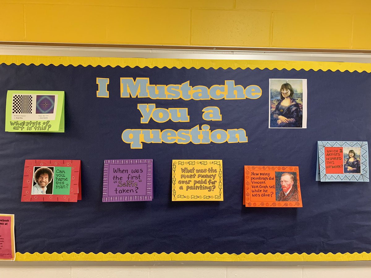 PVPantherPride's tweet image. A great new interactive art bulletin board! Do you know the answers??? #peqpantherpride