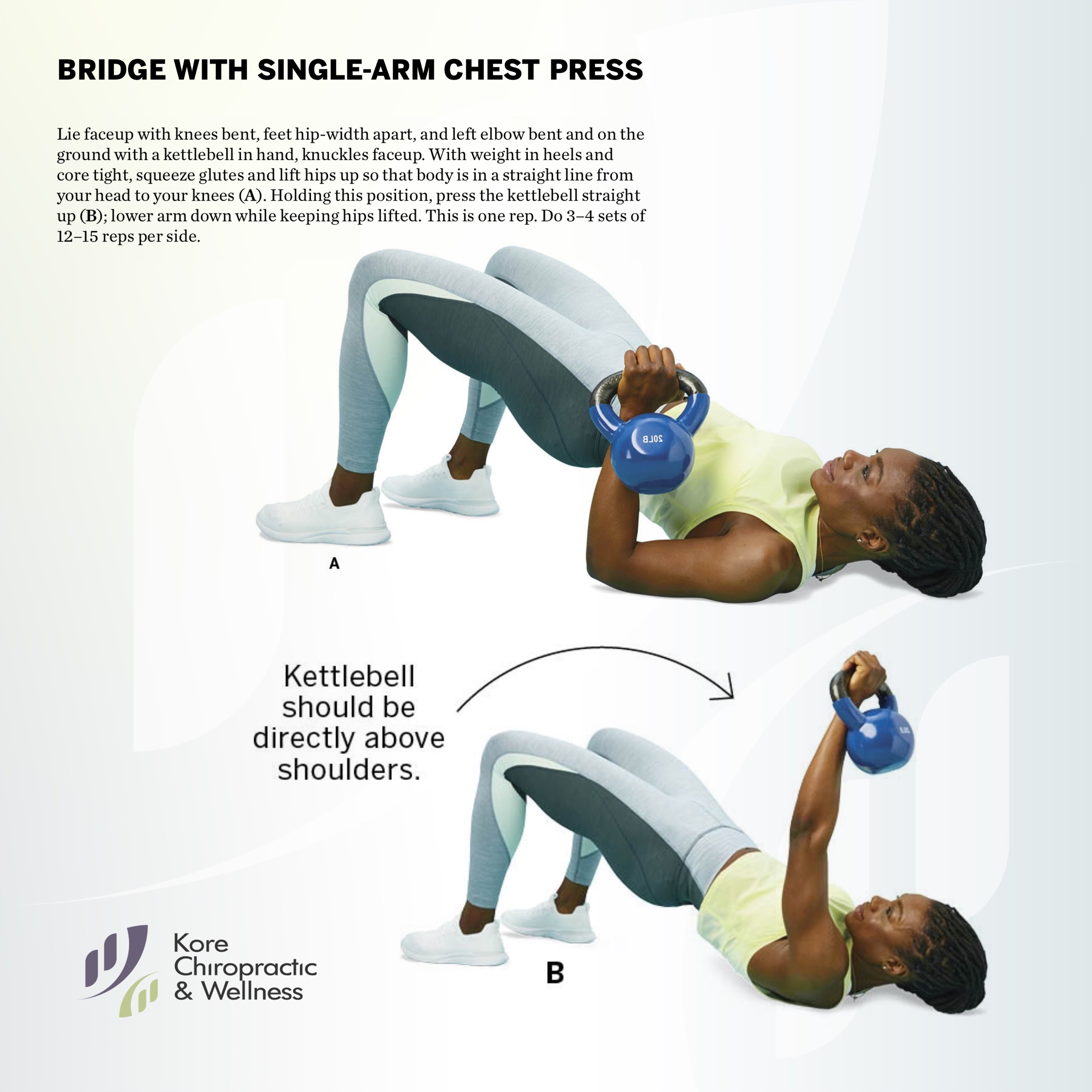 Single kettlebell chest press 2025