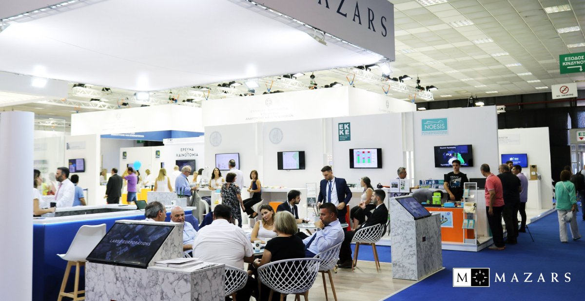 ForvisMazarsGR's tweet photo. Η Mazars, συμμετείχε φέτος ως εκθέτης με δικό της μεγάλο περίπτερο στη #ΔΕΘ και είχε την ευκαιρία να παρουσιάσει σε όλους τους επισκέπτες τις ελεγκτικές, συμβουλευτικές, χρηματοοικονομικές και φορολογικές υπηρεσίες που παρέχει. Διαβάστε περισσότερα: https://t.co/ykyyQCvflN https://t.co/zzGUf1rYE4