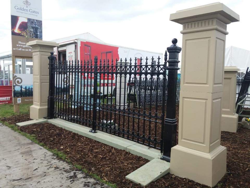 DelaneyConcrete's tweet photo. Check out our square entrance piers at the Golden Gates stand Row 27 Stand 634. Adrian &amp; his team would be delighted to see you #Ploughing19 #Ploughing2019 https://t.co/XttPbqlDiW