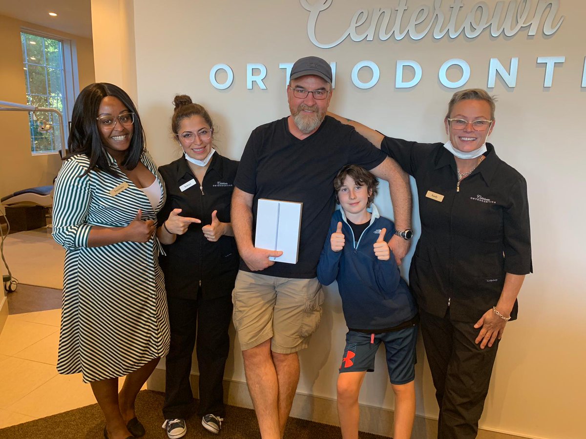 CentertownOrtho's tweet photo. Beautiful Tuesday at Centertown Orthodontics! And what's even better is that our #SummerPhotoContest winner has come to pick up his iPad prize ... congratulations again to Scott Bourassa and our little patient, Griffin Crooks-Bourassa! #CentertownOrthodontics #Ottawa #Dental https://t.co/PxdWuVuVgw