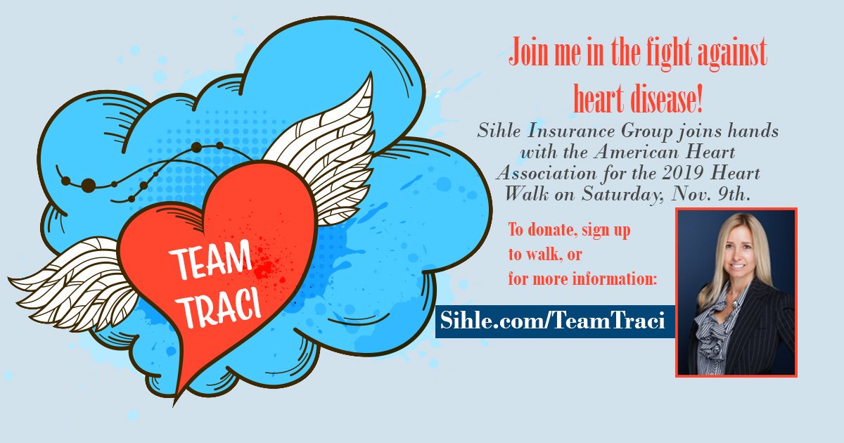 Join Team Traci as she heads up one of our teams for our partnership with American Heart Association! We're proud to sponsor the finish line at this year's Heart Walk on November 9th.

Here's where you can donate to Traci's team, sign up, or get more info: bit.ly/2kE80LH