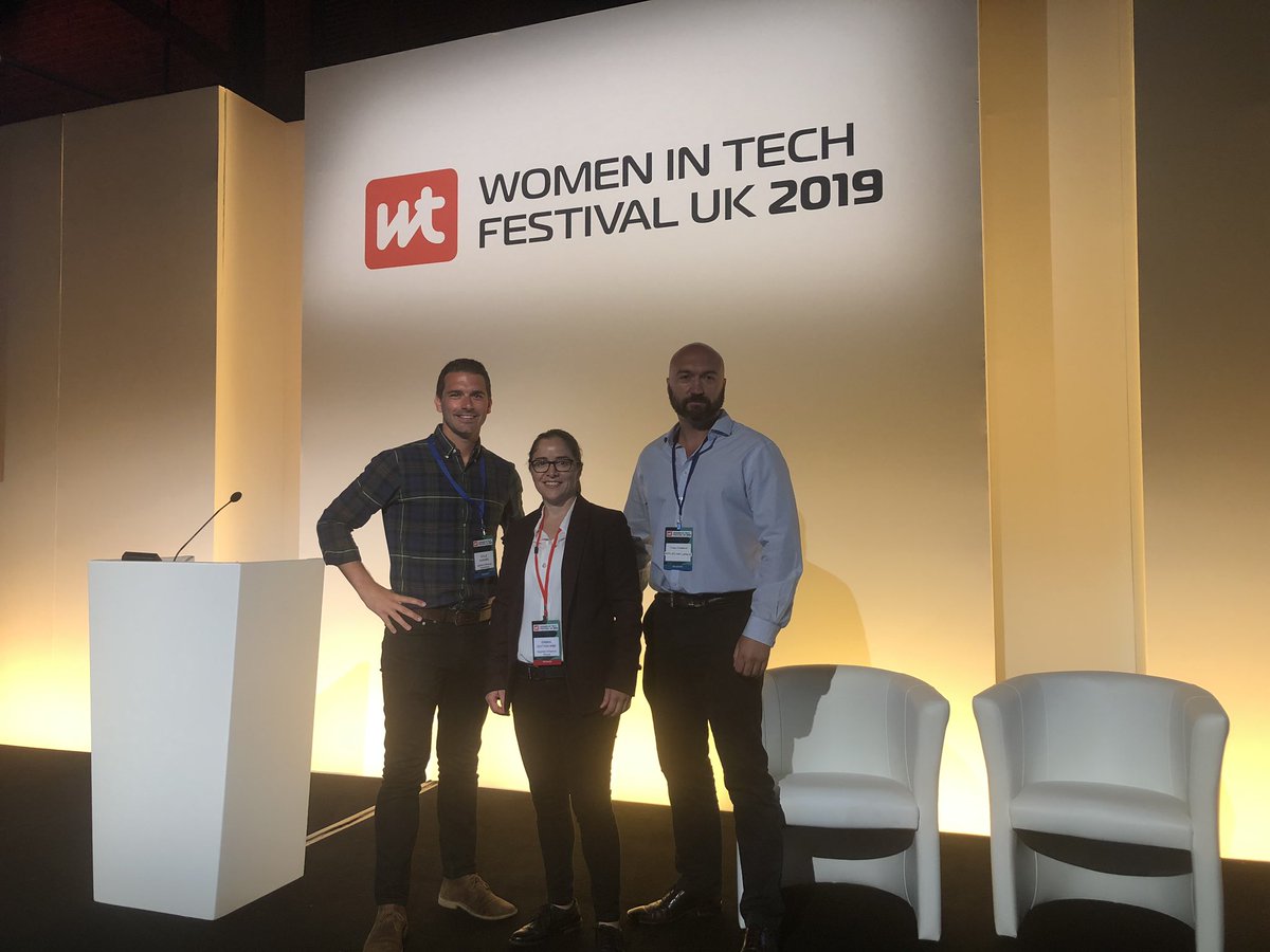 <a href="/AppliedIG/">Applied Influence Gr</a> team at the #WomeninTechFestUK Looking forward to an afternoon of great talks and interesting discussion.