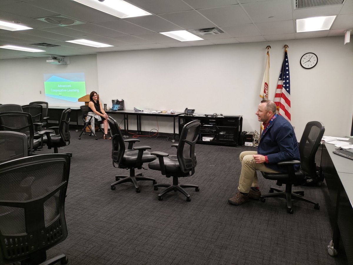 KenWallace207's tweet photo. @207AdultLearn @Maine_207 Advanced Cooperative Learning continues today with our awesome Teacher Leaders @djordjevicSA @salmantinoaaron preparing for the group this morning. CL is a foundational course for us. #207Now #207Learns https://t.co/Ca12vi5h6G