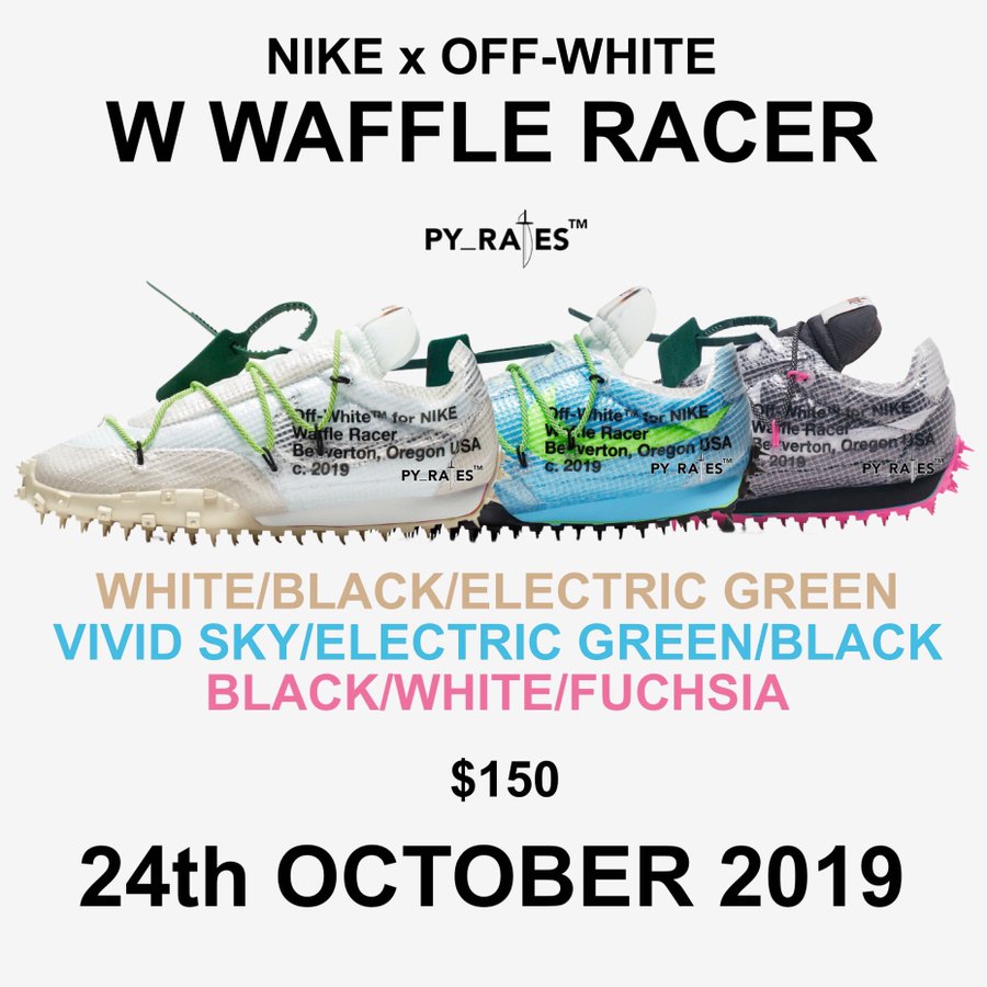Off off white vivid sky - nike tech fleece jggr - Grailify - White x Nike Waffle Racer