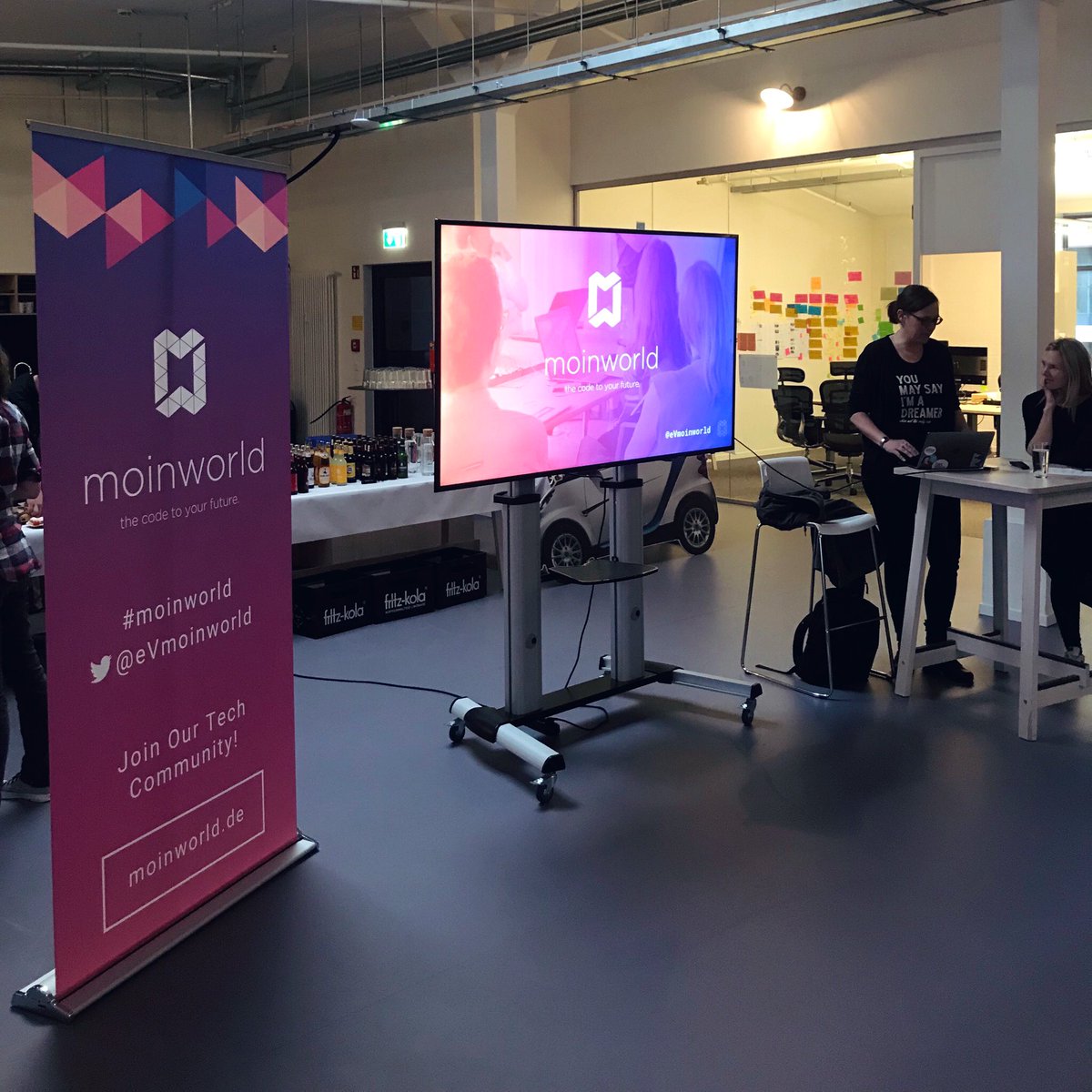 We just started our BORN FOR IT event in the lovely Hamburg office. Thanks to our partner <a href="/eVmoinworld/">moinworld</a> 🙌🏼

<a href="/birgitta410/">Birgitta B.</a> (<a href="/thoughtworks/">Thoughtworks</a>) is currently on stage with an inspiring talk about the programmer beginnings &amp; how those might have shaped our image of programmers 🤩