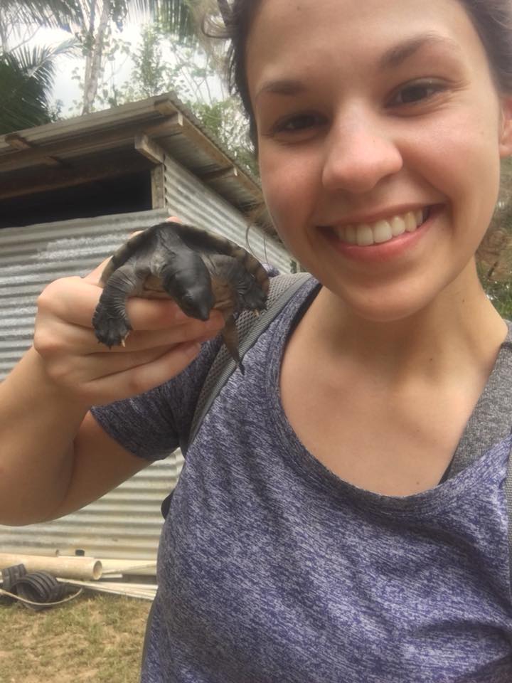 Former Zoo School student Stevie is currently in Belize working with conservation programs to protect the critically endangered Hicatee turtle! She also works for the Ohio Wildlife Center, too. I’m telling you, these kids are going to change the world! –Emily, #TakeoverTuesday