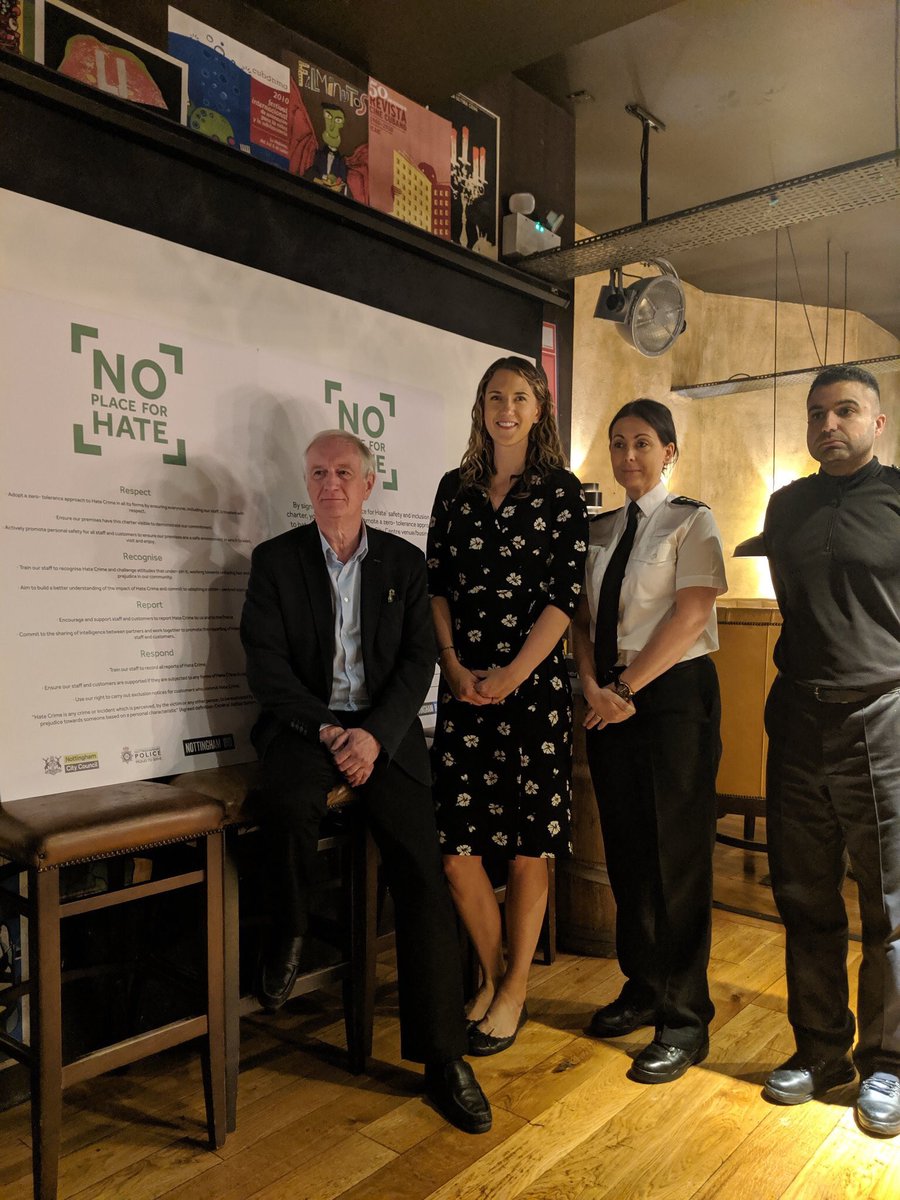 PR_Gemini's tweet photo. This evening we are supporting @NottinghamBID to launch the #NoPlaceForHate Charter for the City Centre in partnership with @nottspolice @MyNottingham #MoreInCommon #NottinghamTogether https://t.co/5B7J7EkuCP