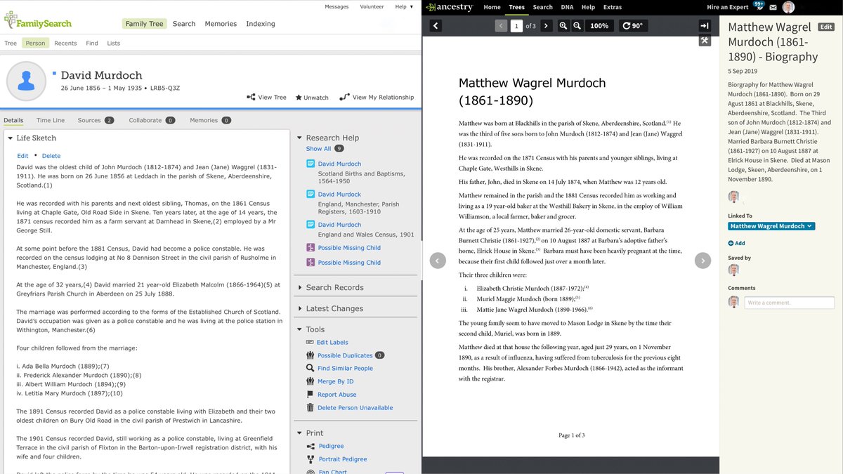 DavidDobie2's tweet image. What will happen to your #FamilyHistory research when you’re gone?  I don’t have children, so none of my research will get passed down, but I’m writing biographies of ancestors and adding them to @FamilySearch &amp;amp; @Ancestry for other ppl to use. What’s your plan? #AncestryHour