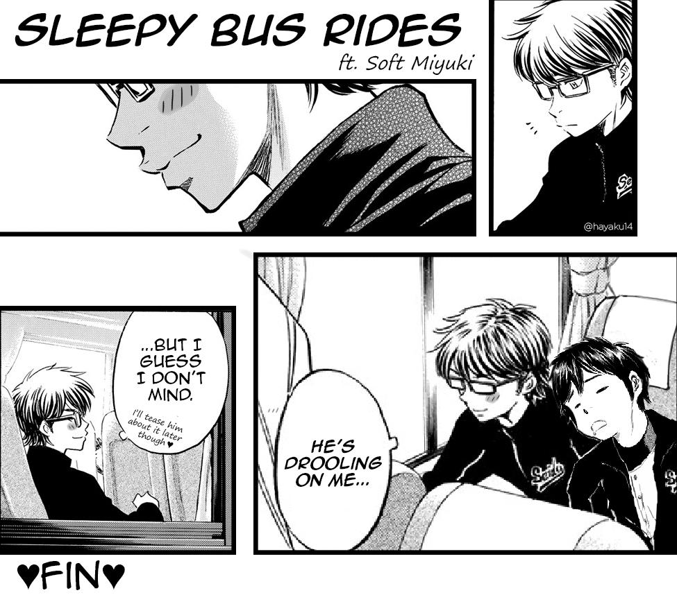 and so i told myself 'if you want eijun sleeping on miyuki's shoulder to happen in canon then bitch you have to do it your fucking self'