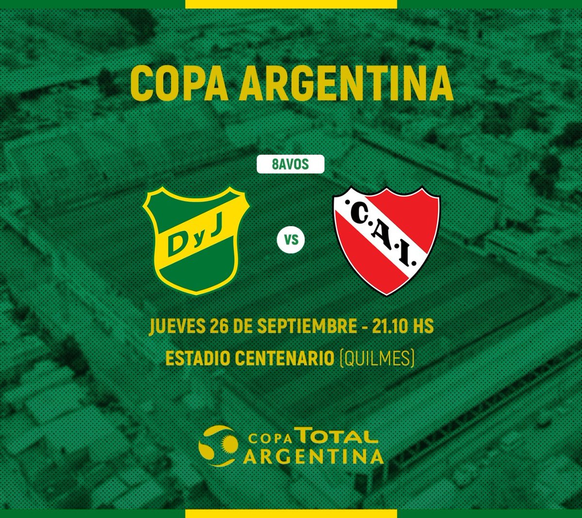 Confirmado!!!
#CopaTOTALArgentina 🏆 8vos de Final