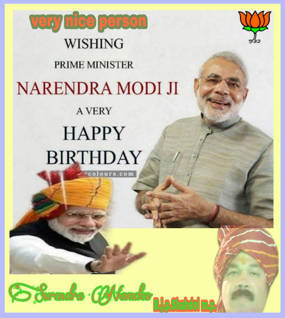 Wishing p.m.narendra modi ji a very happy birthday               