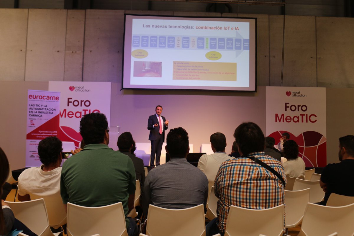 MeatAttraction's tweet photo. Hablamos de las nuevas tecnologías en la industria cárnica en el foro #MeaTIC de #MeatAttraction19 https://t.co/bPmLZDOFWS