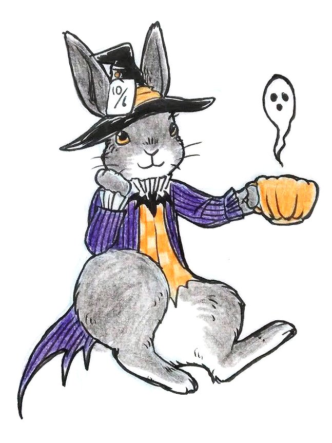 Rui Magictheater Ar Twitter ハロウィンのマッドハッター オリジナルイラスト うさぎイラスト ウサギイラスト 一日一絵 1日1絵 不思議の国のアリス マッドハッター