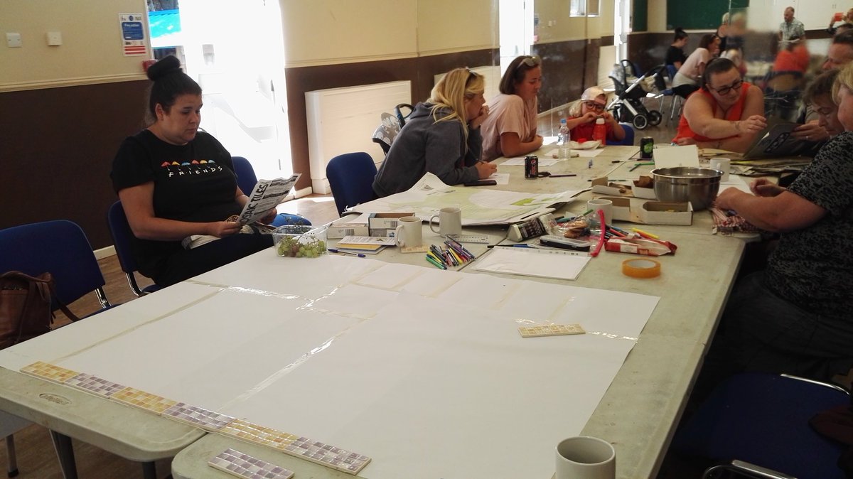 TorbayCDT's tweet photo. @Pos_People we started the next mosaic journey @acornbarton and the designing of this mosaic to commemorate Marilyn Martin's work has begun @PlussInspires @PlymouthOctopus @devoncf @Cosmic_UK #growgap #community #bringingpeopletogether #TNLComFundESF https://t.co/ITObXLPYws