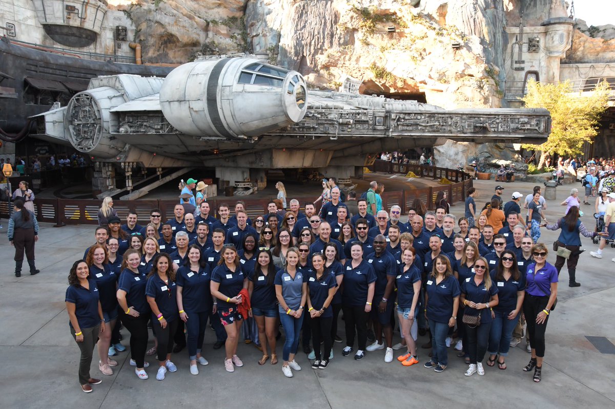 tajiana's tweet photo. Bright suns from Batuu where the Leadership Orlando #LO97 traveled among the Resistance and First Order and piloted the Millennium Falcon https://t.co/g7XeG4Wyi3