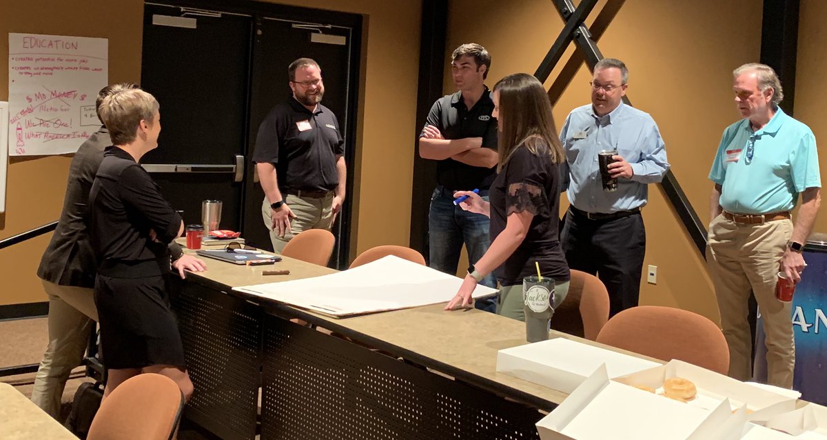 JaxTNChamber's tweet photo. Creative thinking on day two for #ForwardJackson3 planning for the #JacksonTN Chamber’s initiatives for our community. https://t.co/oFmil44CMz