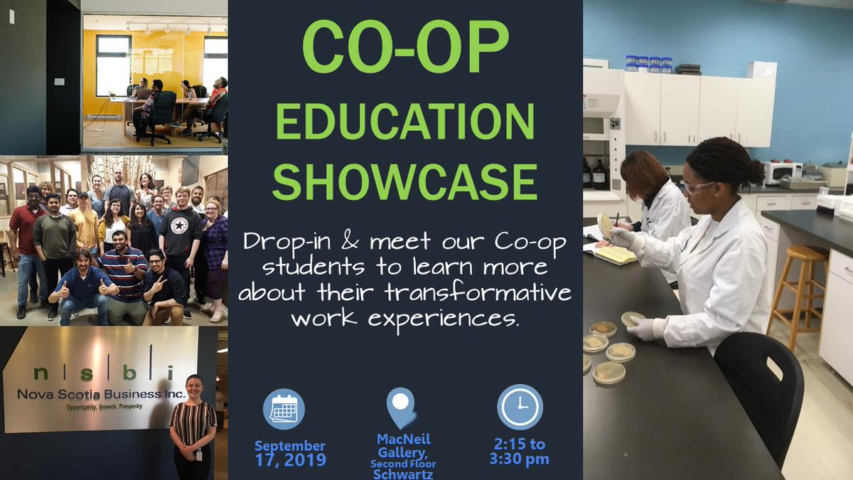 Come check out the Co-op Education Showcase at 2:15 today!!