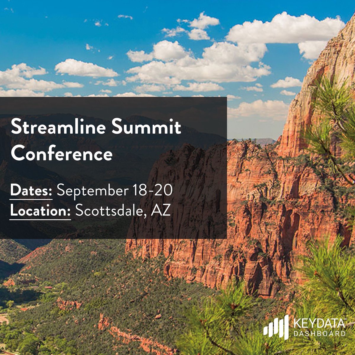 Key_Data_'s tweet image. The Key Data Team will rise to the summit this week...the Streamline Summit Conference that is! Make sure to stop by our booth and say hello! #StreamlineSummit #Data
