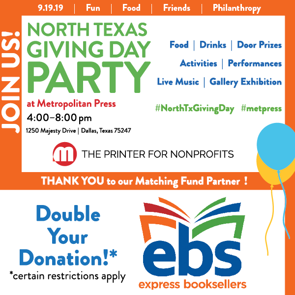metpress's tweet photo. As part of our preparation for #NTXGivingDay we will be making several shout outs to all our awesome matching fund partners, over the next few days! Let's hear it for our neighbor and sister company, Express Booksellers! Thanks you guys! 

#metpress #theprinterfornonprofits https://t.co/BPu1Vu3DMp