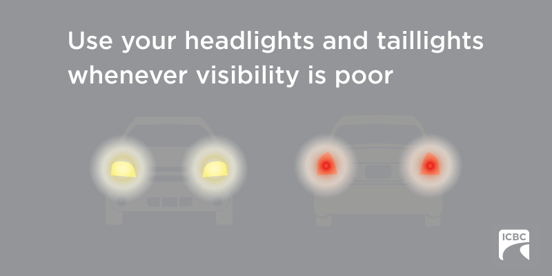icbc's tweet photo. The days are getting shorter and darker. Remember to turn on headlights and taillights so drivers can see you from both directions. #KnowYourPartBC https://t.co/kH9h7ihQYi