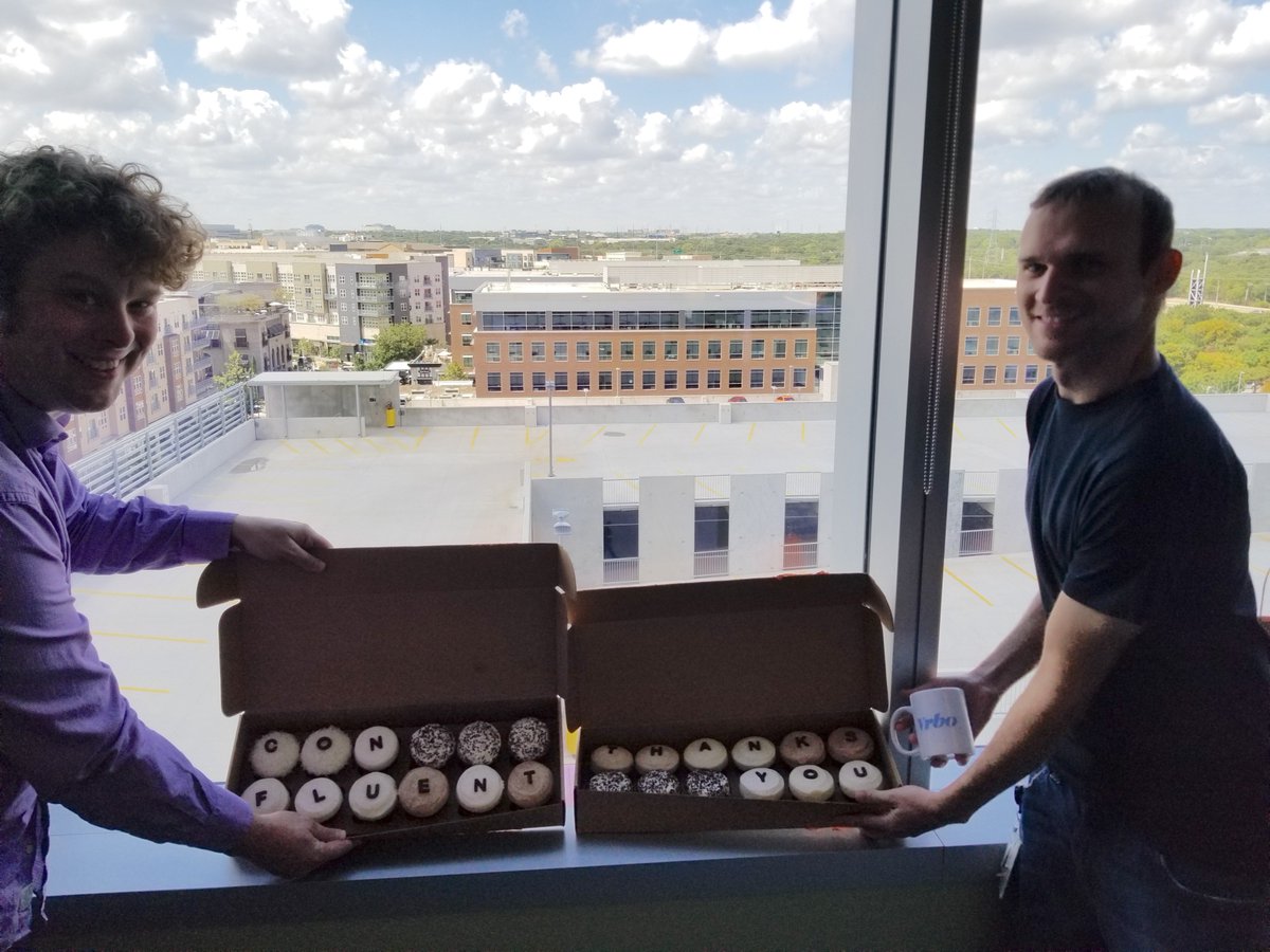confluentinc's tweet photo. Thanks to the @homeaway team for continuing to inspire us! #Confluent5 #LoveOurCustomers https://t.co/AupZ6ty841