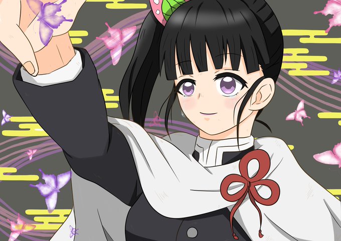 タクティーさんがTwitterに投稿した栗花落カナヲ(鬼滅の刃)のイラスト。