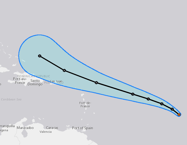 JohnMoralesTV's tweet photo. Habemus Tropical Depression 10.

The “cone of concern” goes out to 5 days. These track models go out to 7. 

Via NHC &amp; @HurricaneModels https://t.co/BM8mgKINkU